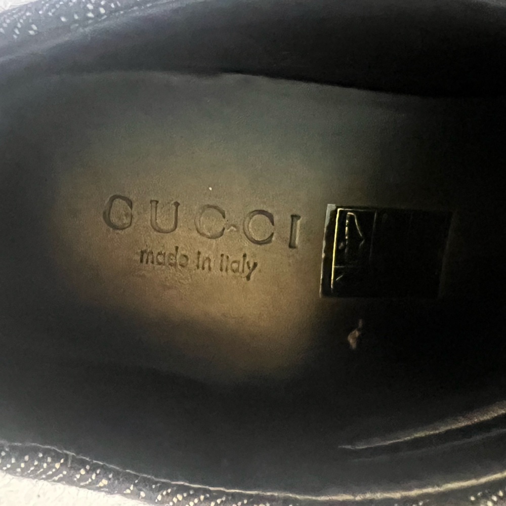 Gucci GG Low Top Denim & Leather Sneakers 7.5 - Picture 16 of 17